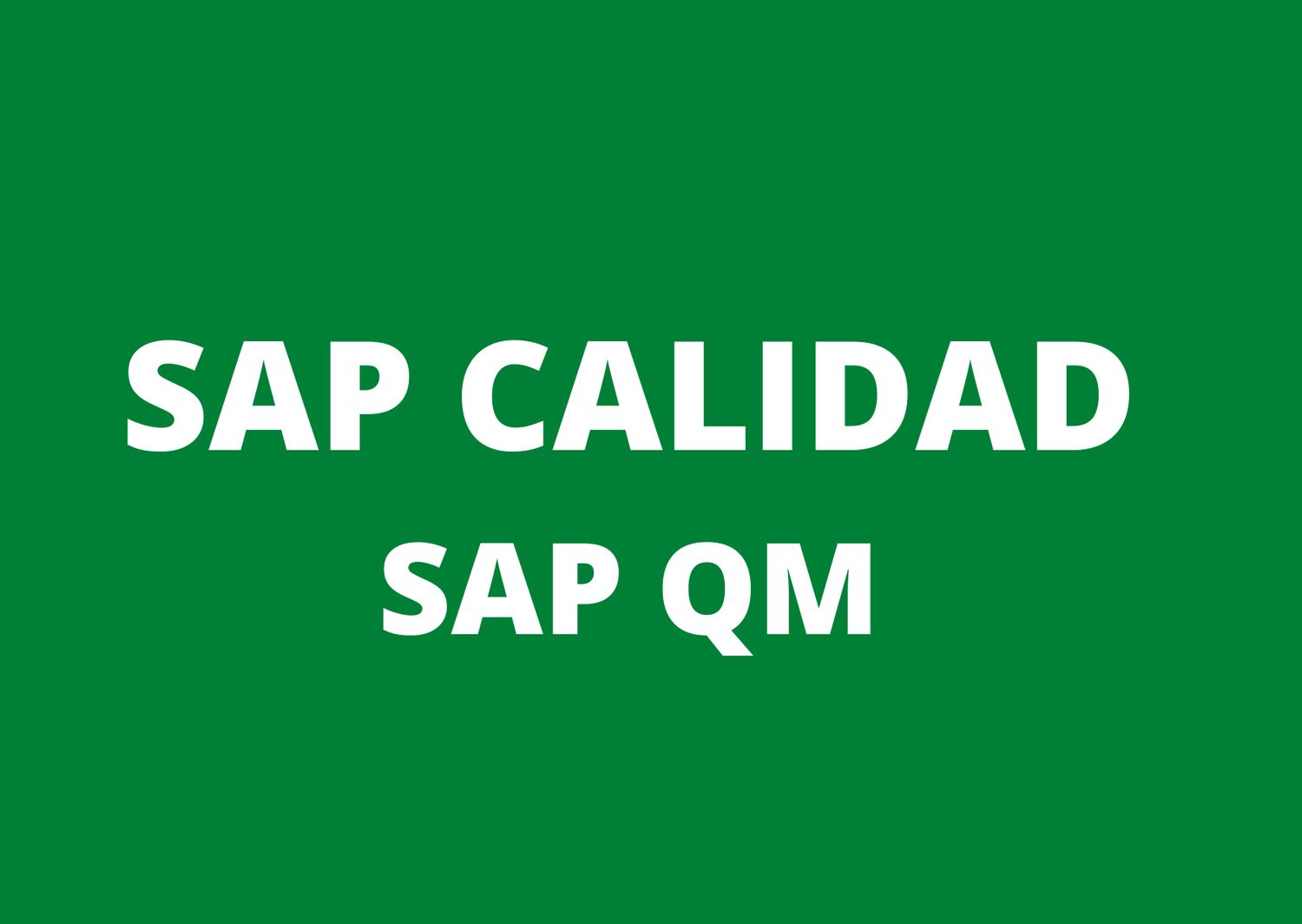CURSO SAP QM S/4 HANA USUARIO