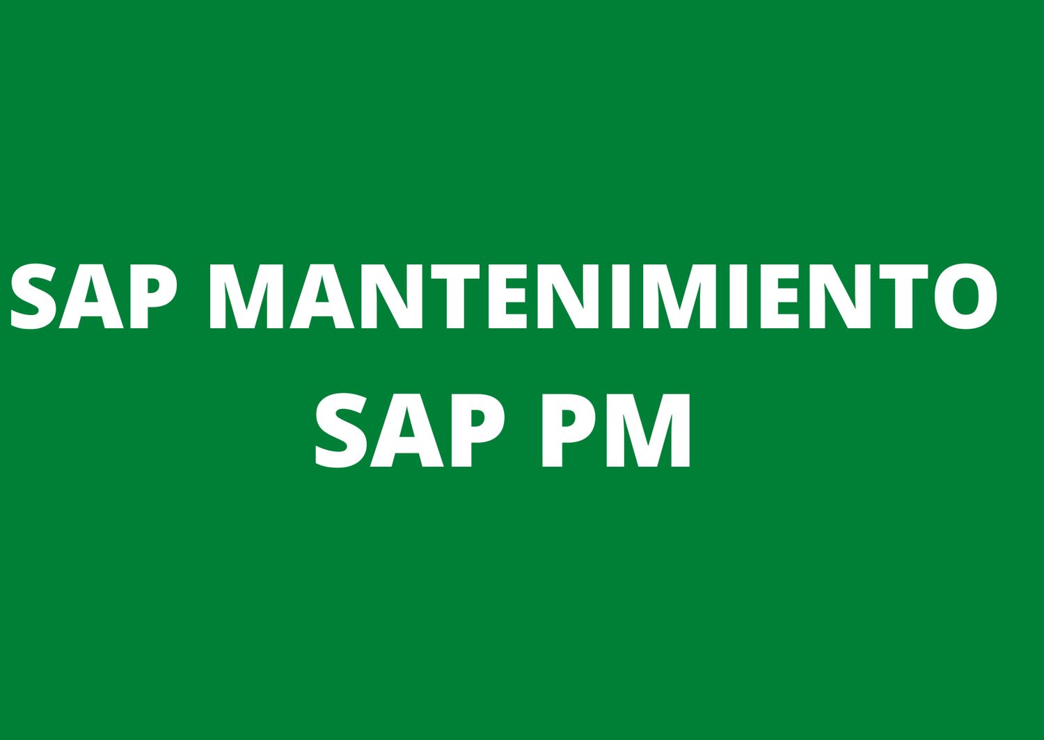 MASTER SAP PM S4HANA MANTENIMIENTO