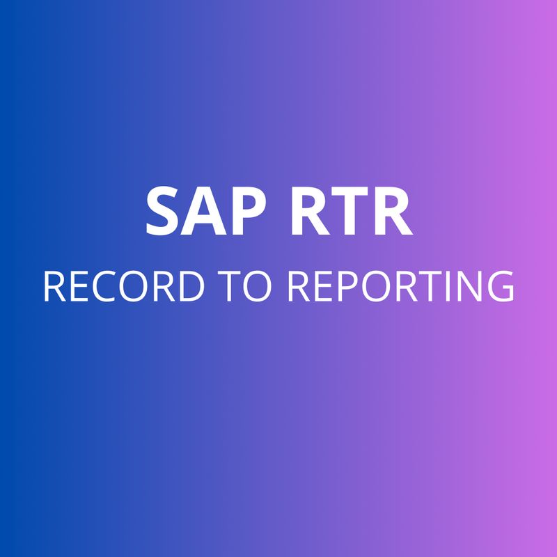 CURSO SAP RTR-R2R RECORD TO REPORTING FINANZAS