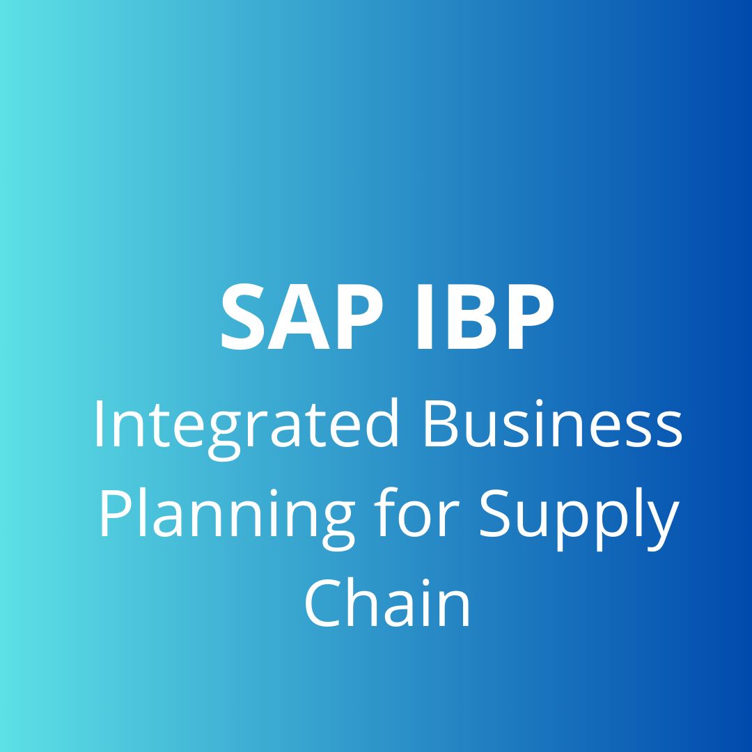 CURSO SAP IBP Integrated Business Planning for Supply Chain CURSO SAP IBP Integrated Business Planning for Supply Chain