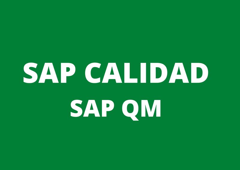 CURSO CONSULTOR SAP QM GESTION CALIDAD S4HANA