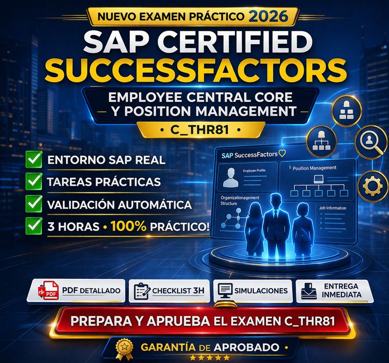 Preparacion Examen Practico SUCCESSFACTORS C_THR81 Empleado Central