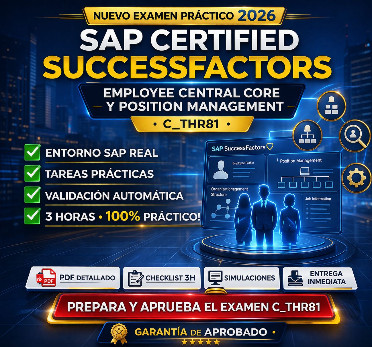 CLASES Examen Practico SUCCESSFACTORS C_THR81 Empleado Central CLASES Examen Practico SUCCESSFACTORS C_THR81 Empleado Central
