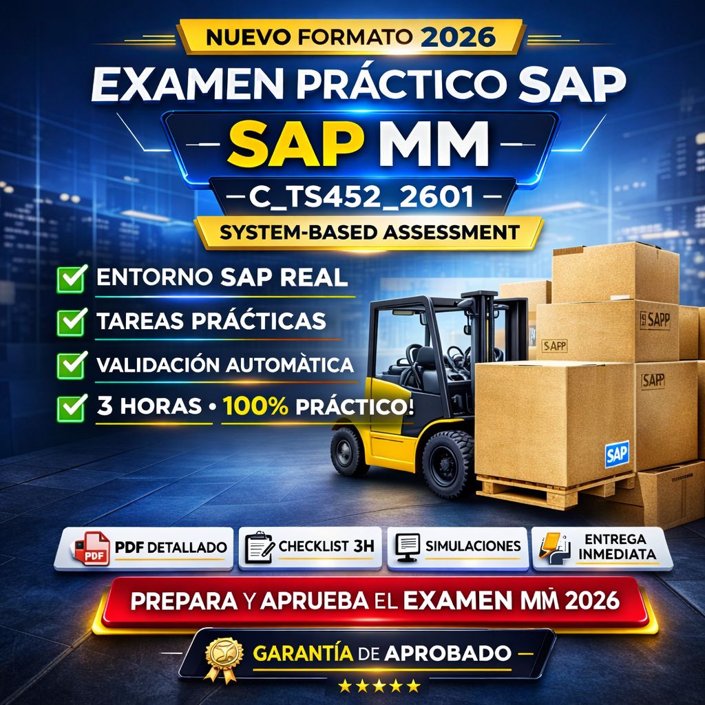 Preparación Examen Práctico SAP MM 2026 – C_TS452_2601 (System-Based) con sistema