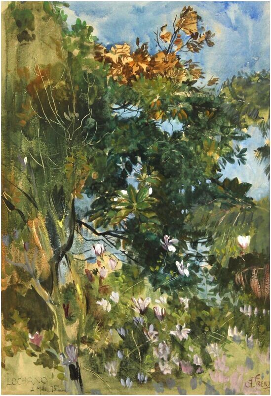 Frenz, Alexander (1861-1941), Pflanzenimpression in Locarno, 1895