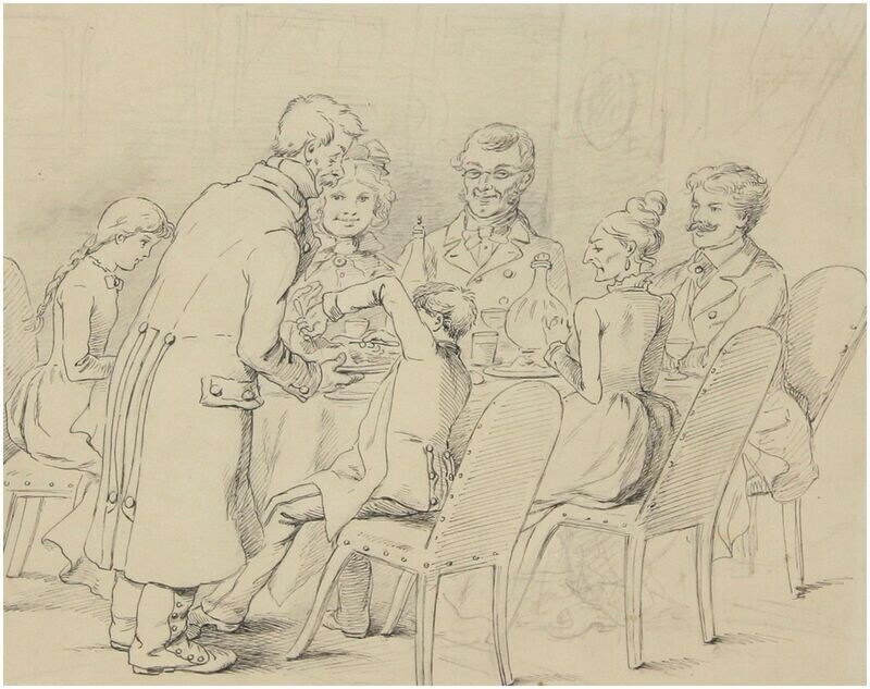 Leoprechting, Marquart Freiherr von (1839-1897) zugeschrieben, Familienszene