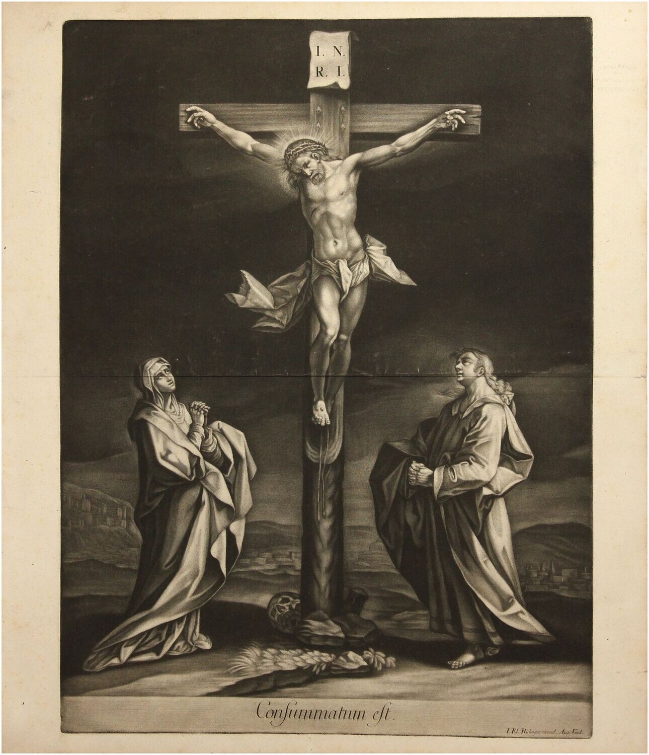 Ridinger, Johann Elias (1698-1767), Nächtliche Kreuzigungszene