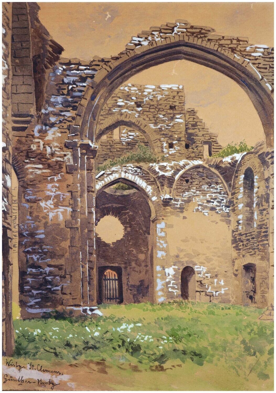 Günther-Naumburg, Otto (1856-1941), Die Kirchenruine St. Clemens im schwedischen Visby