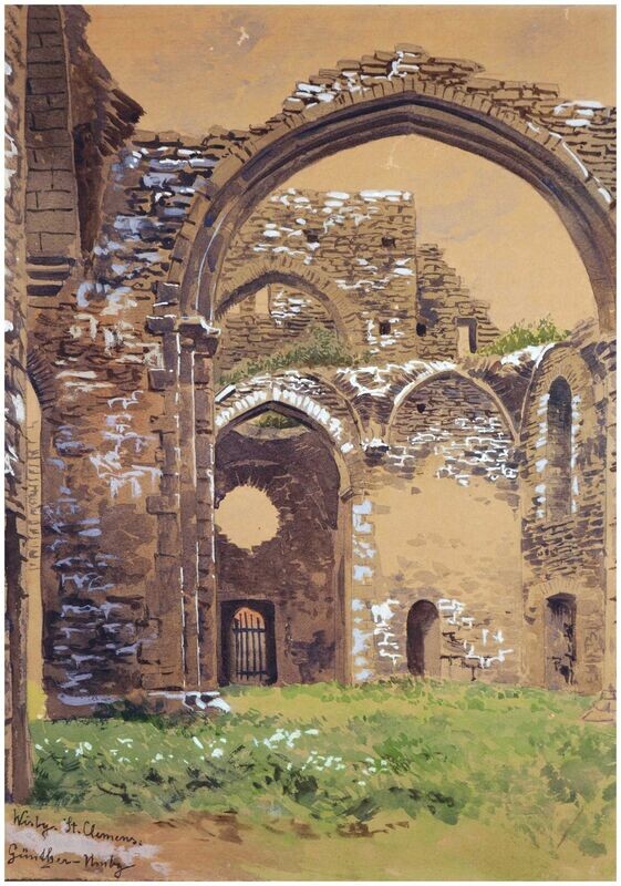 Günther-Naumburg, Otto (1856-1941), Die Kirchenruine St. Clemens im schwedischen Visby