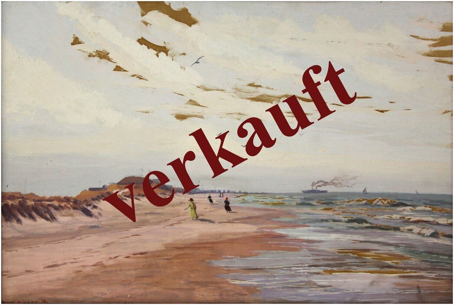 Müller, Karl (1865-1942), Am Strand von Sylt, 1912