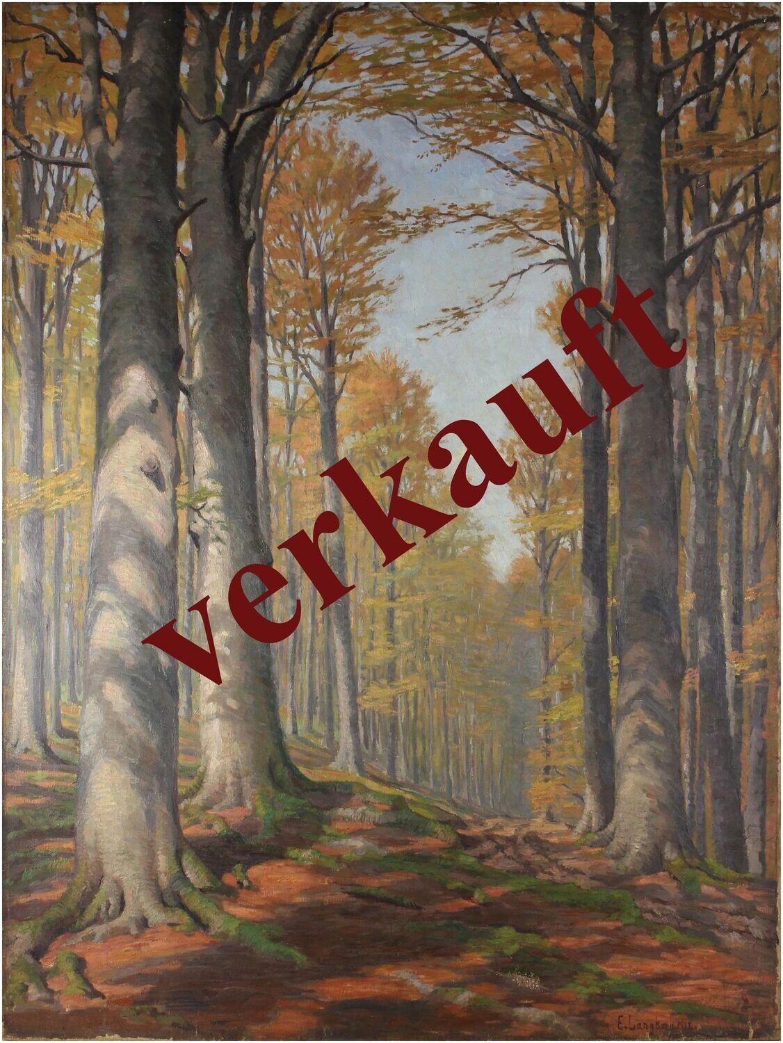 Langkau, Erhard (1877-1967), Herbstwald, 1912