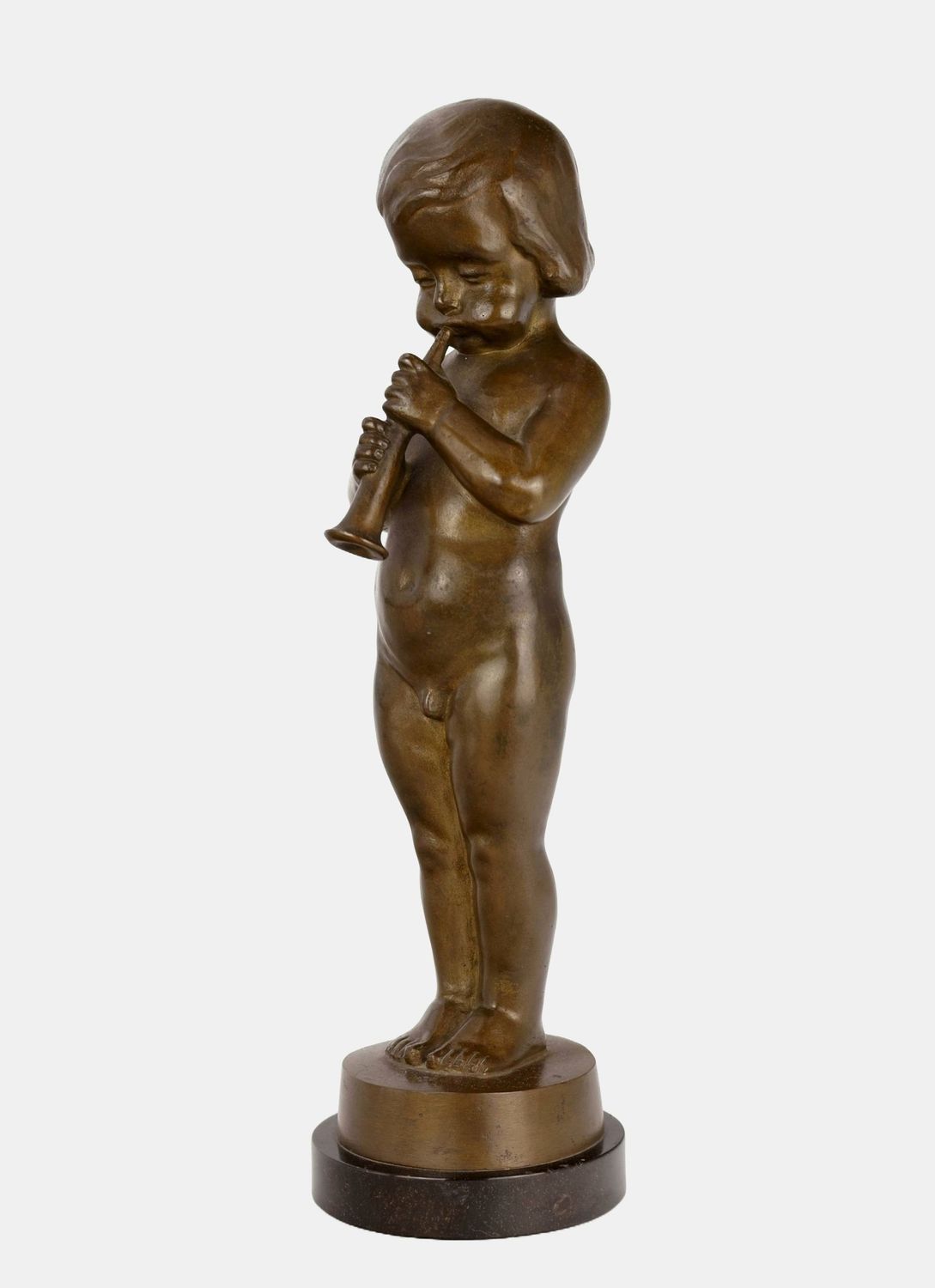 Harders, Hans (1875-1955), Schalmei spielender Knabe, um 1930