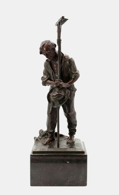 Kowalczewski, Paul Ludwig (1865-1910), Feldarbeiter mit Rechen, um 1900