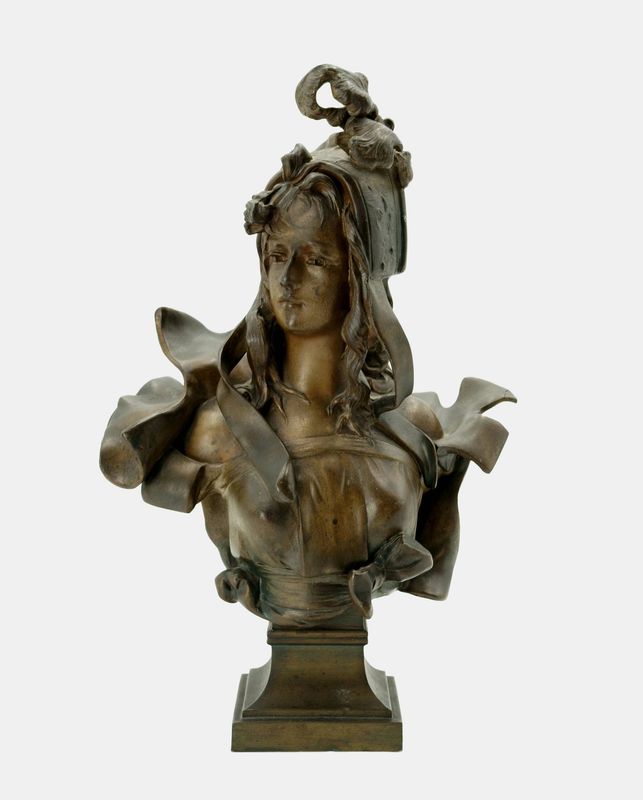 Nelson, Anton (1849 - nach 1910), Büste einer jungen Frau, um 1890