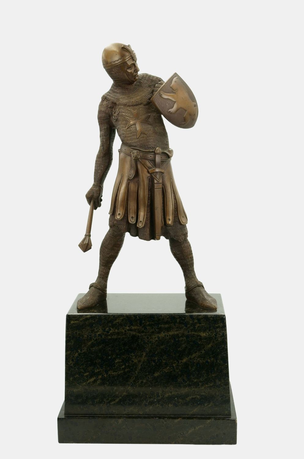 Moest, Josef (1873-1914), Kreuzritter mit Schild und Streitkolben, um 1910