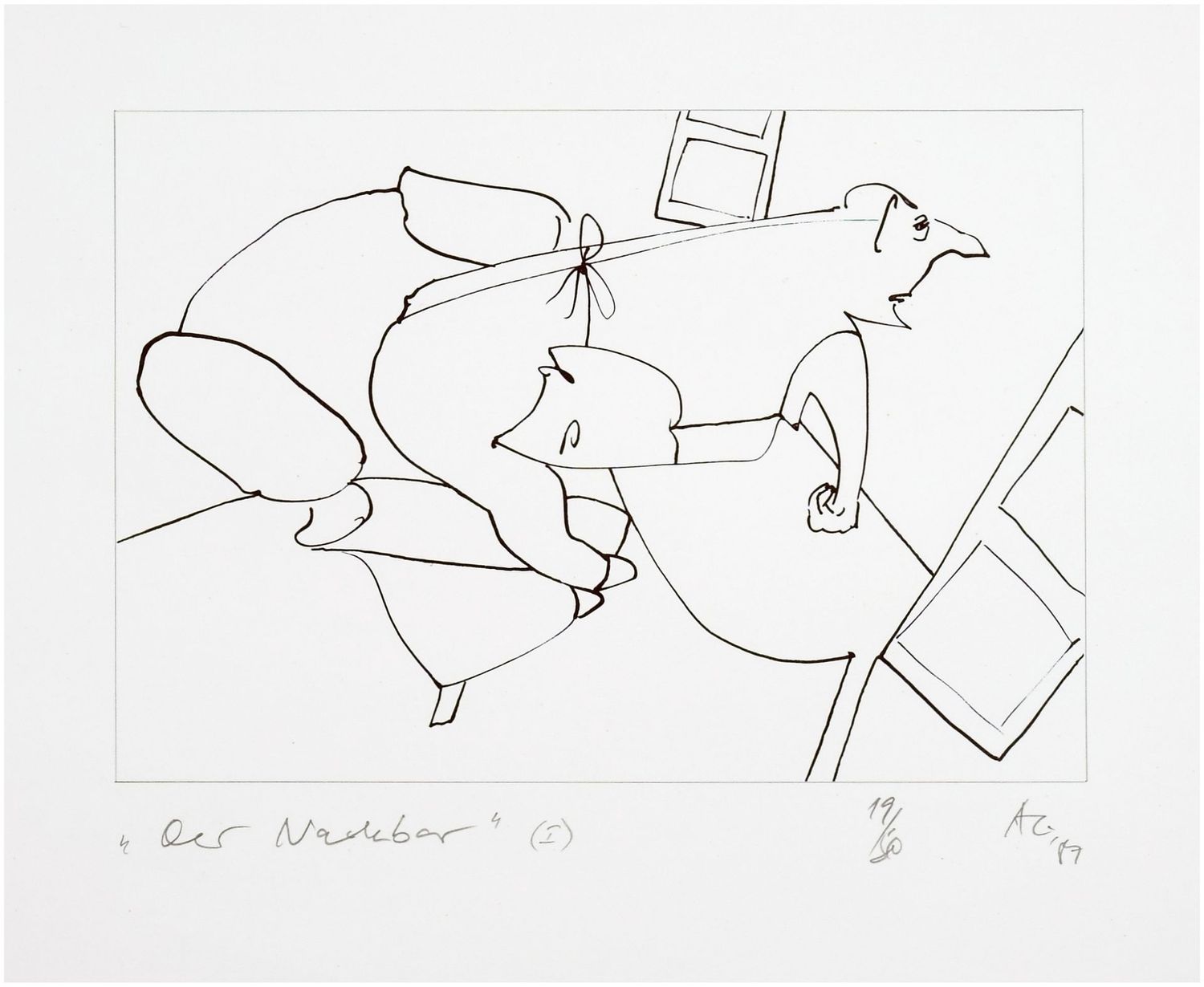 Adam, Christian (1941-2021), Der Nachbar, 1987