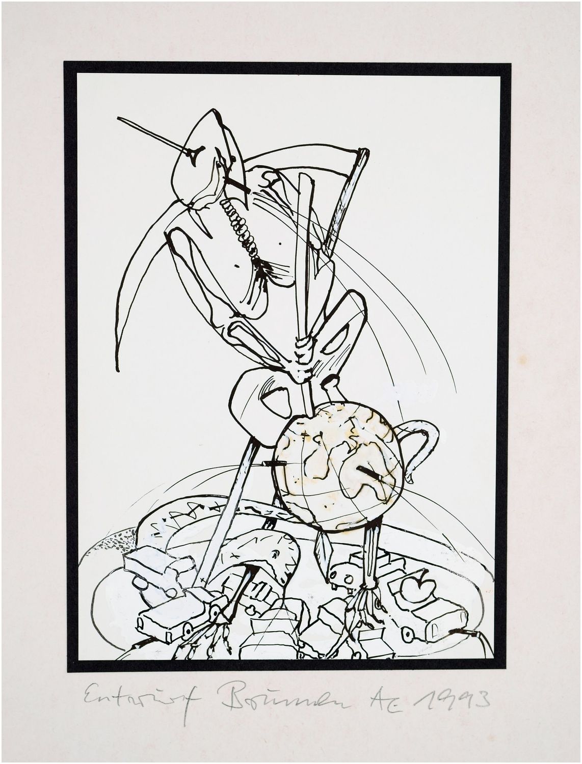 Adam, Christian (1941-2021), Entwurf Brunnen, 1993