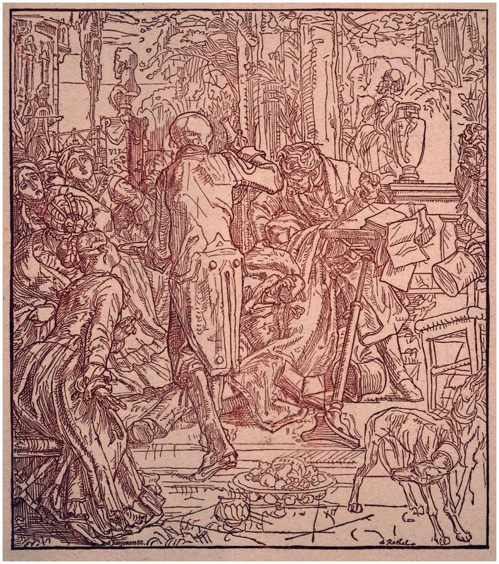 Rethel, Alfred nach (1816-1859), Der Tod als Diener, um 1920