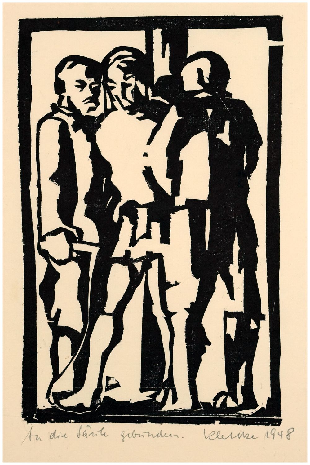 Klettke, Herbert (1923-1984), An die Säule gebunden, 1948