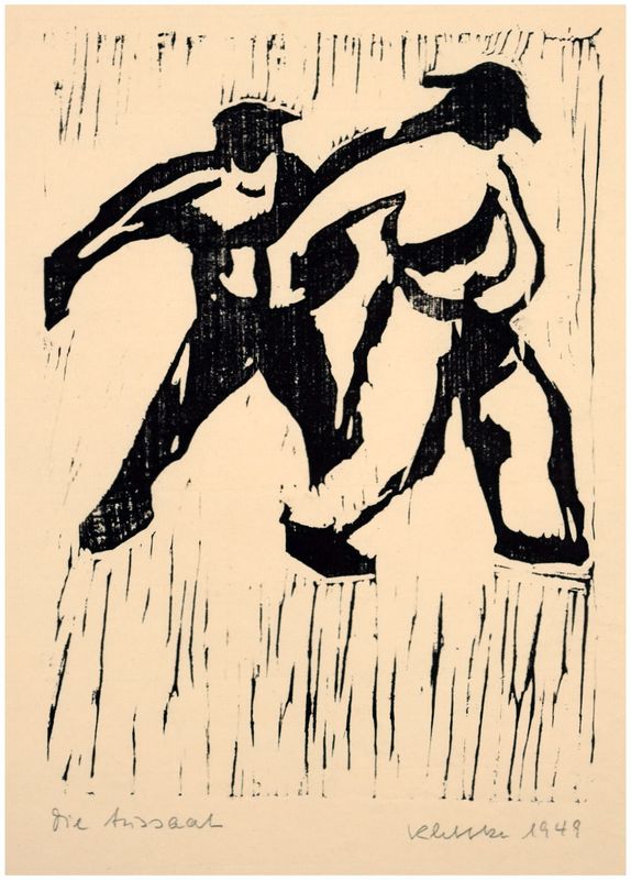 Klettke, Herbert (1923-1984), Sowing, 1949 Klettke, Herbert (1923-1984), Sowing, 1949