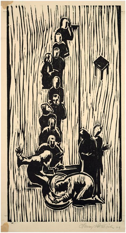 Hinsch, Henry (1909-1979), Die Fußwaschung, 1949