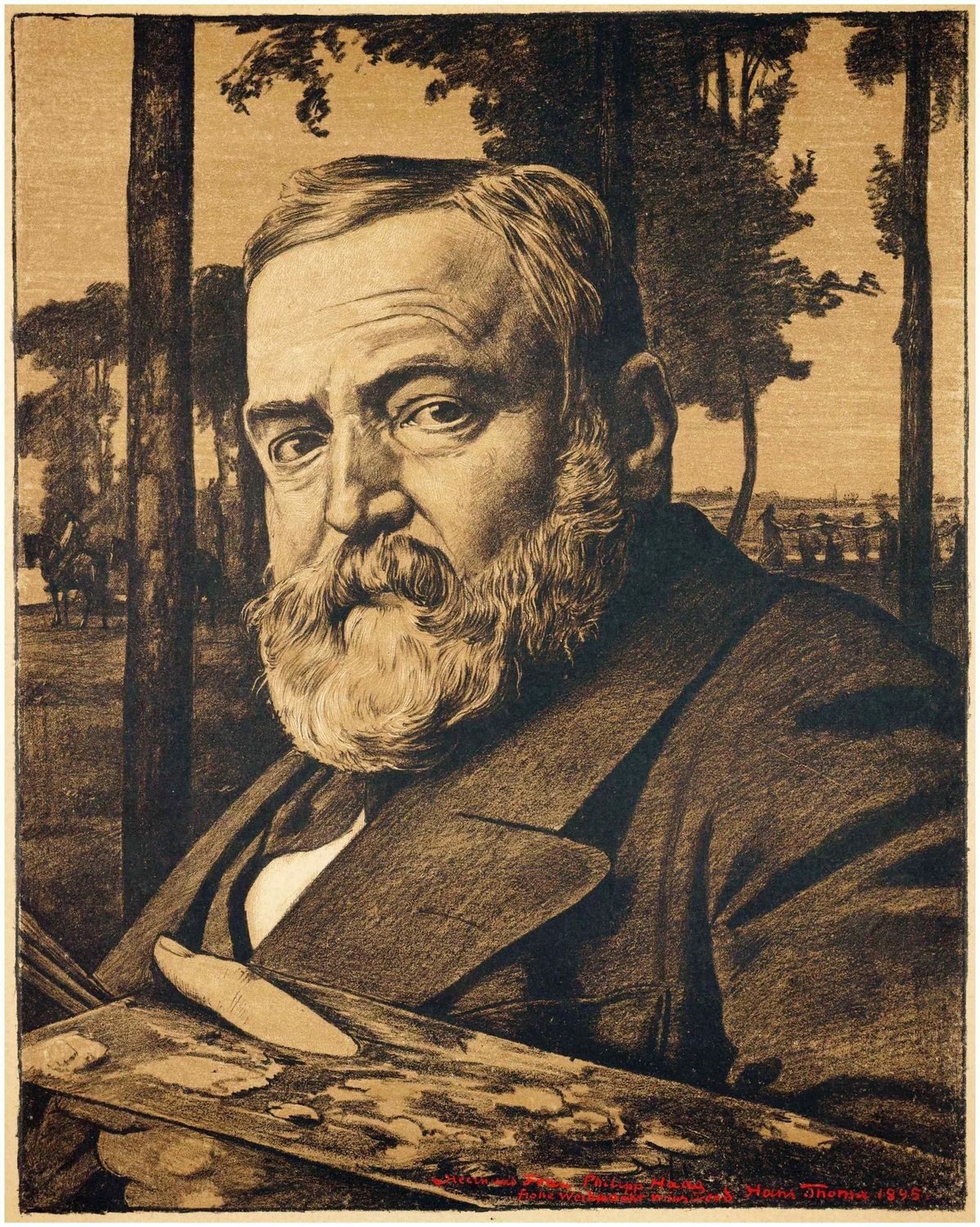 Thoma, Hans (1839-1924), Selbstporträt, 1895