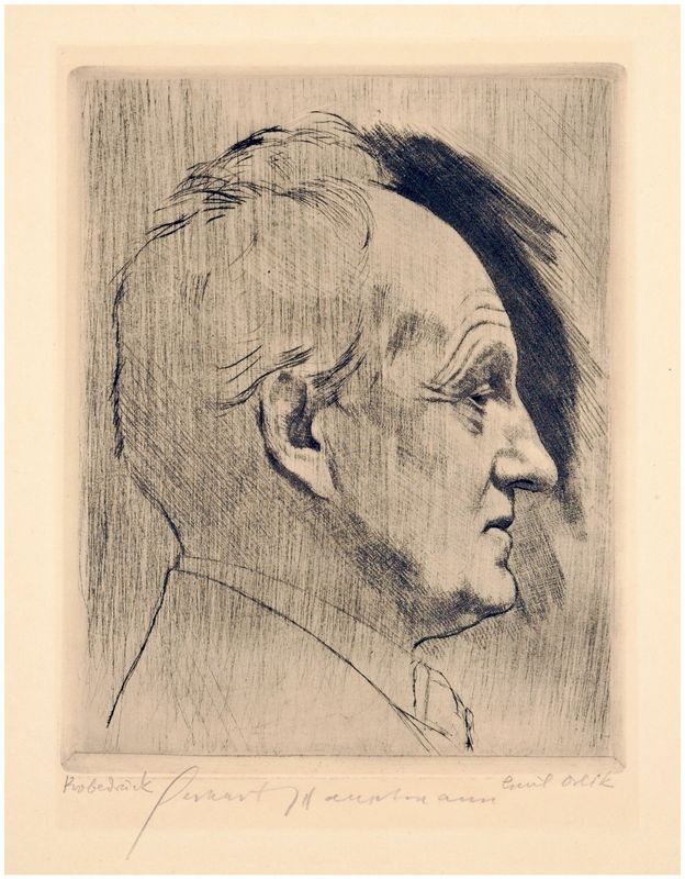 Orlik, Emil (1870-1932), Gerhard Hauptmann, 1922 Orlik, Emil (1870-1932), Gerhard Hauptmann, 1922