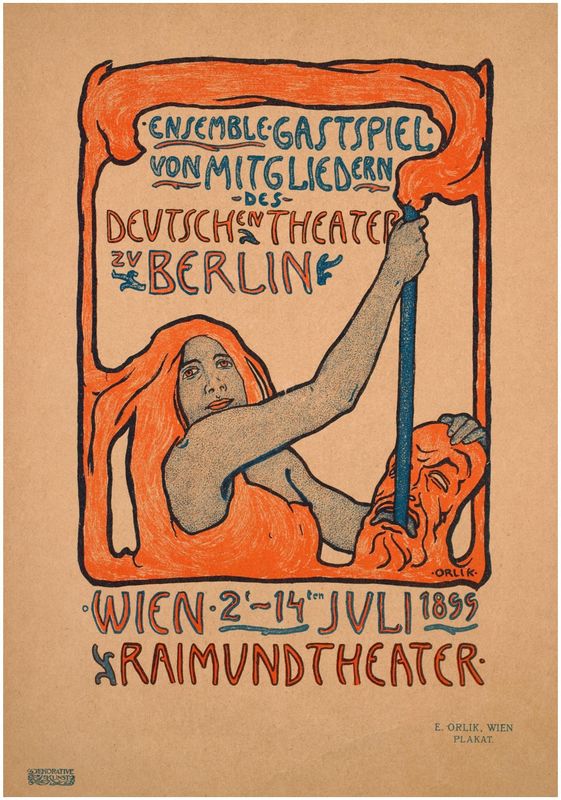 Orlik, Emil (1870-1932), Gastspiel des Deutschen Theaters zu Berlin, 1899