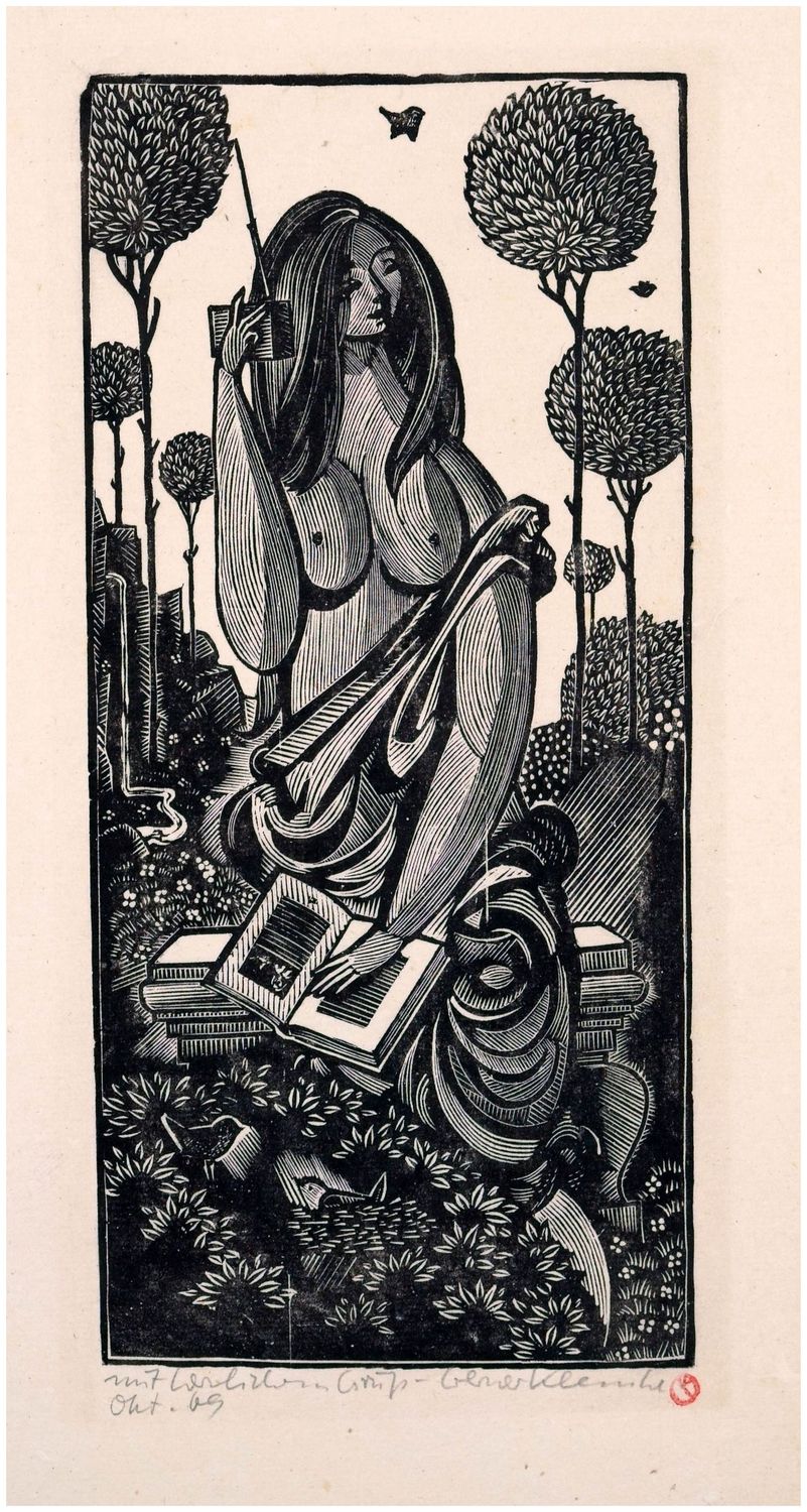 Klemke, Werner (1917-1994), Muse with Radio, 1969