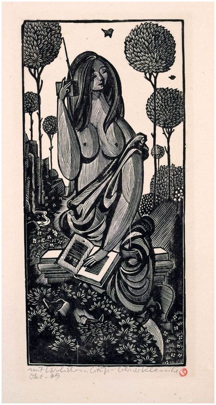 Klemke, Werner (1917-1994), Muse with Radio, 1969