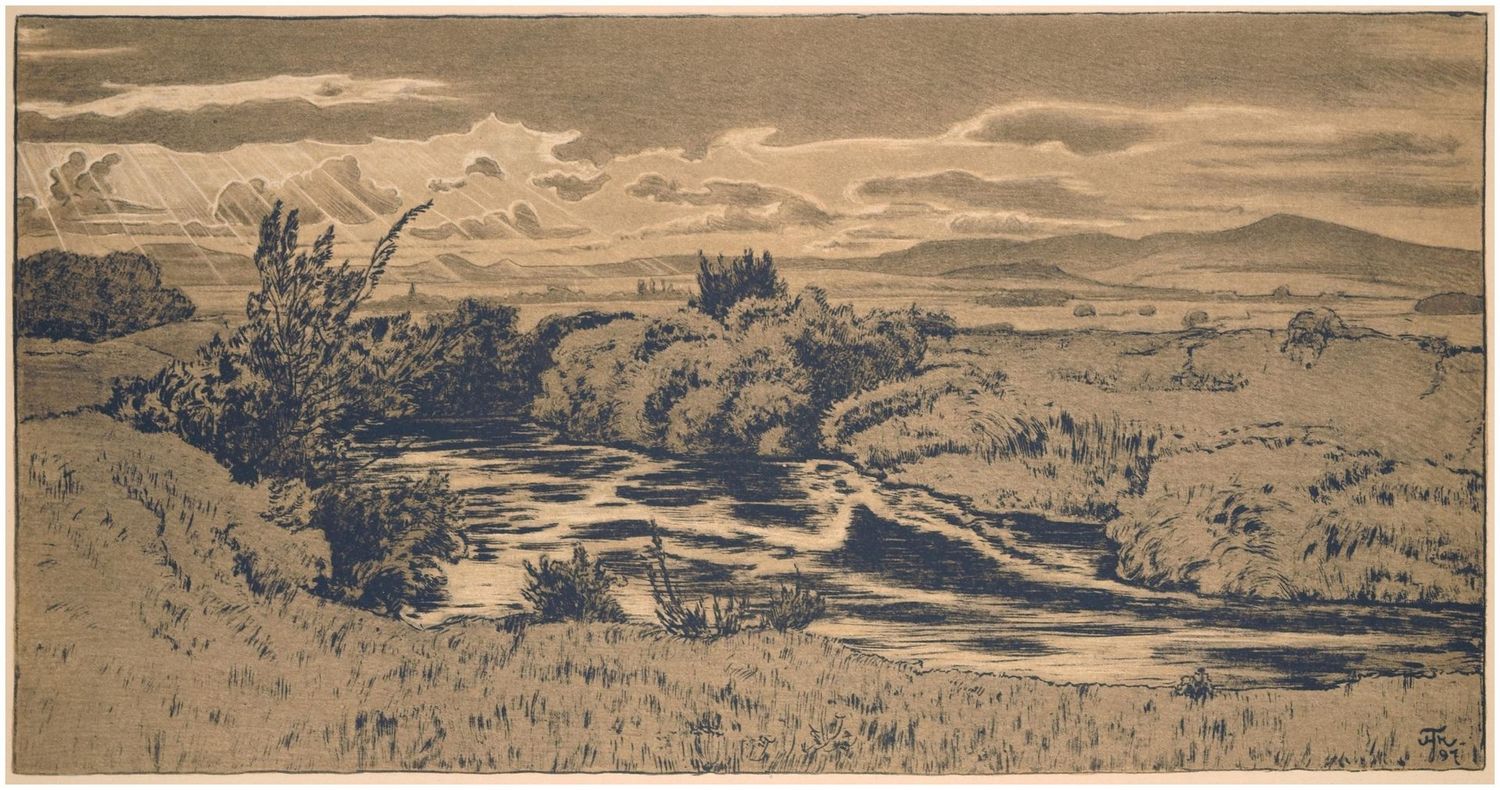 Thoma, Hans (1839-1924), At the pond, 1897