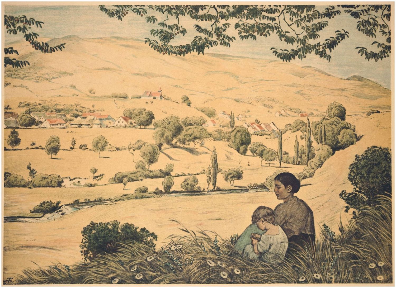 Thoma, Hans (1839-1924), Southern German summer landscape, c. 1897