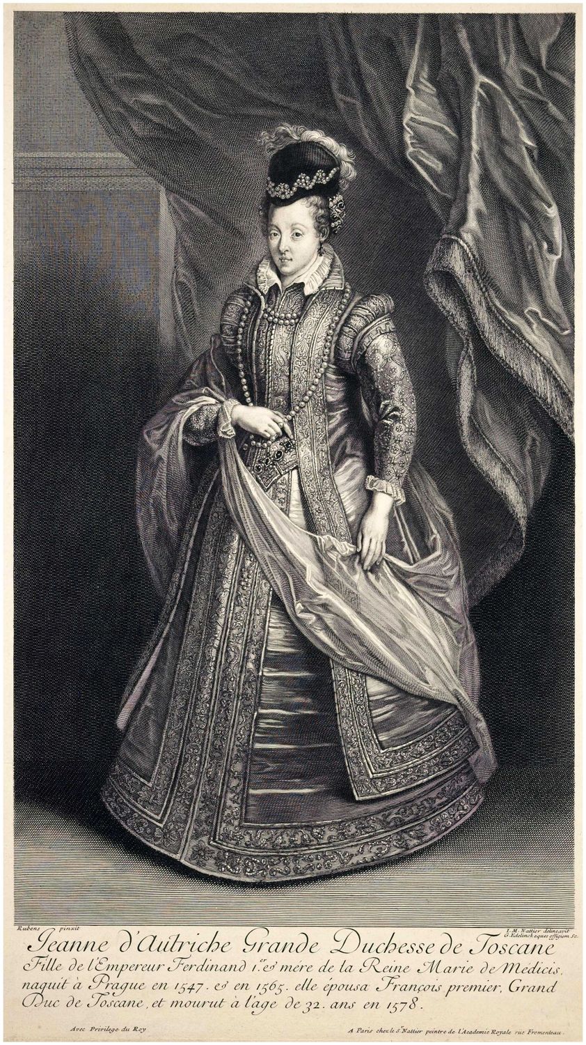Edelinck, Gérard (1640-1707), Joan of Austria, 1707