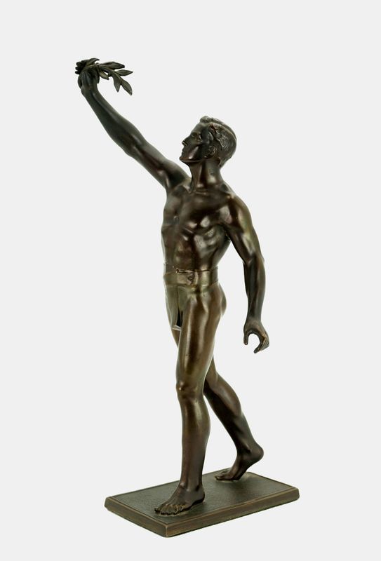 Anonymous, Victorious athlete with laurel branch, c. 1930