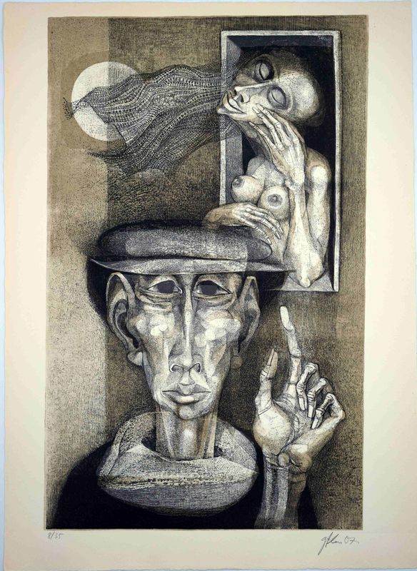 Filus, Günther (1935-2012), Die Muse des Künstlers, 1967