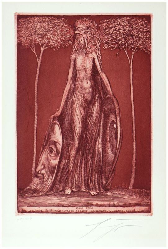 Fuchs, Ernst (1930-2015), Flora Okuli, 1975
