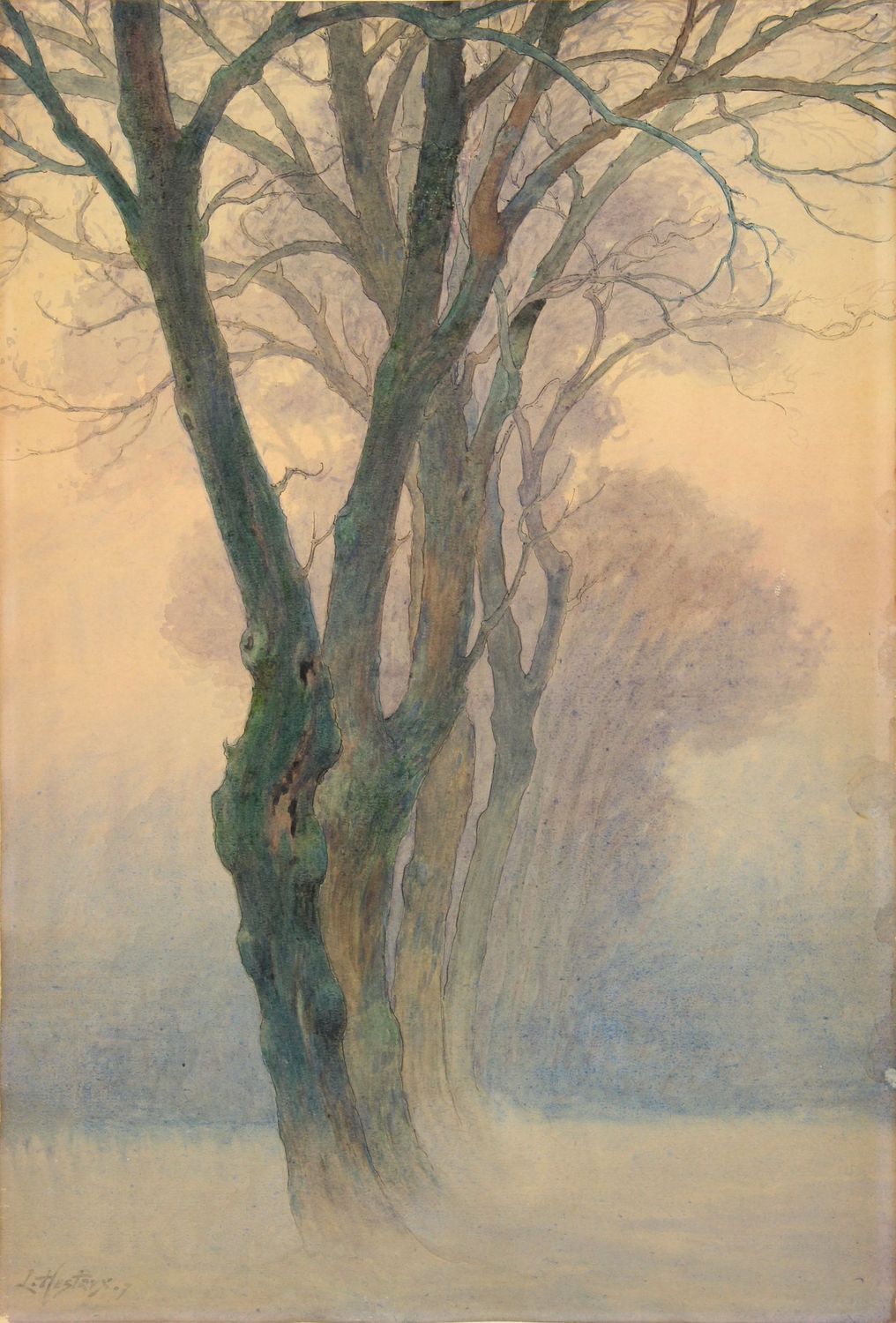 Hestaux, Louis (1858-1919), Morgenröte bei Nancy, 1907