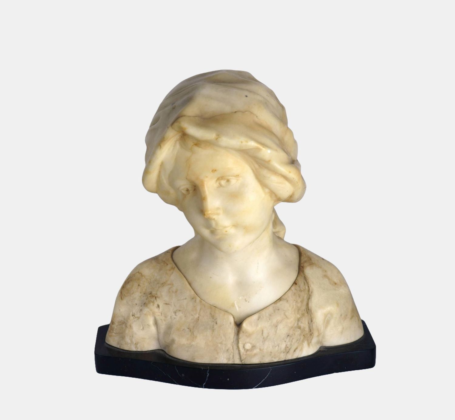 Kochendörfer, Fritz (1871-1942), Büste einer jungen Frau mit Kopftuch, um 1910