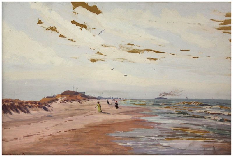 Müller, Karl (1865-1942), Am Strand von Sylt, 1912
