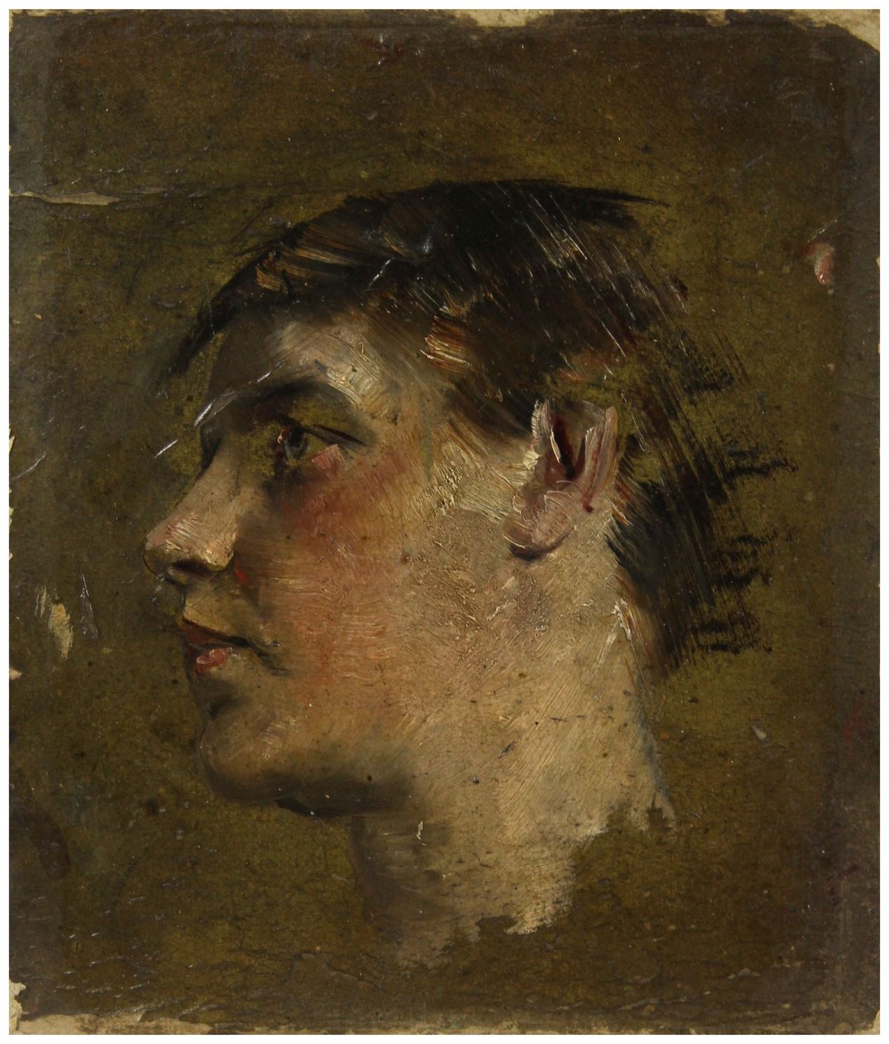 Klinger, Max (1857-1920), Porträt eines Jungen, 1909