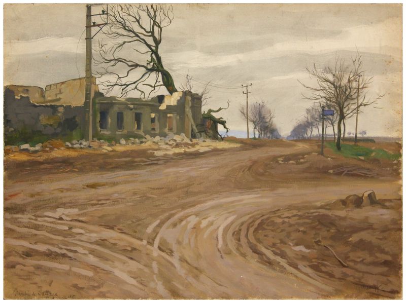 Kampf, Arthur (1864-1950), Moulin de Laffaux, 1915