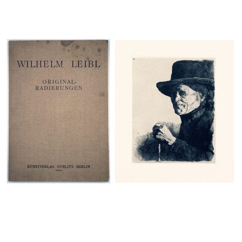 Leibl, Wilhelm (1844-1900), Original Etchings, Kunstverlag Gurlitt, 1900