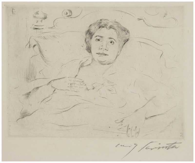 Corinth, Lovis (1858-1925), In bed, 1909
