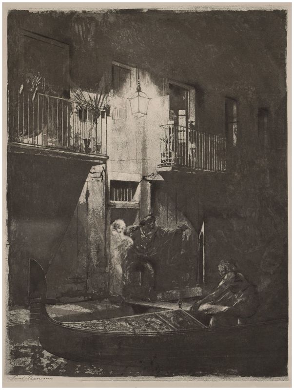 Herrmann, Paul (1864-1946), Nächtliche Entführung in Venedig, 1934