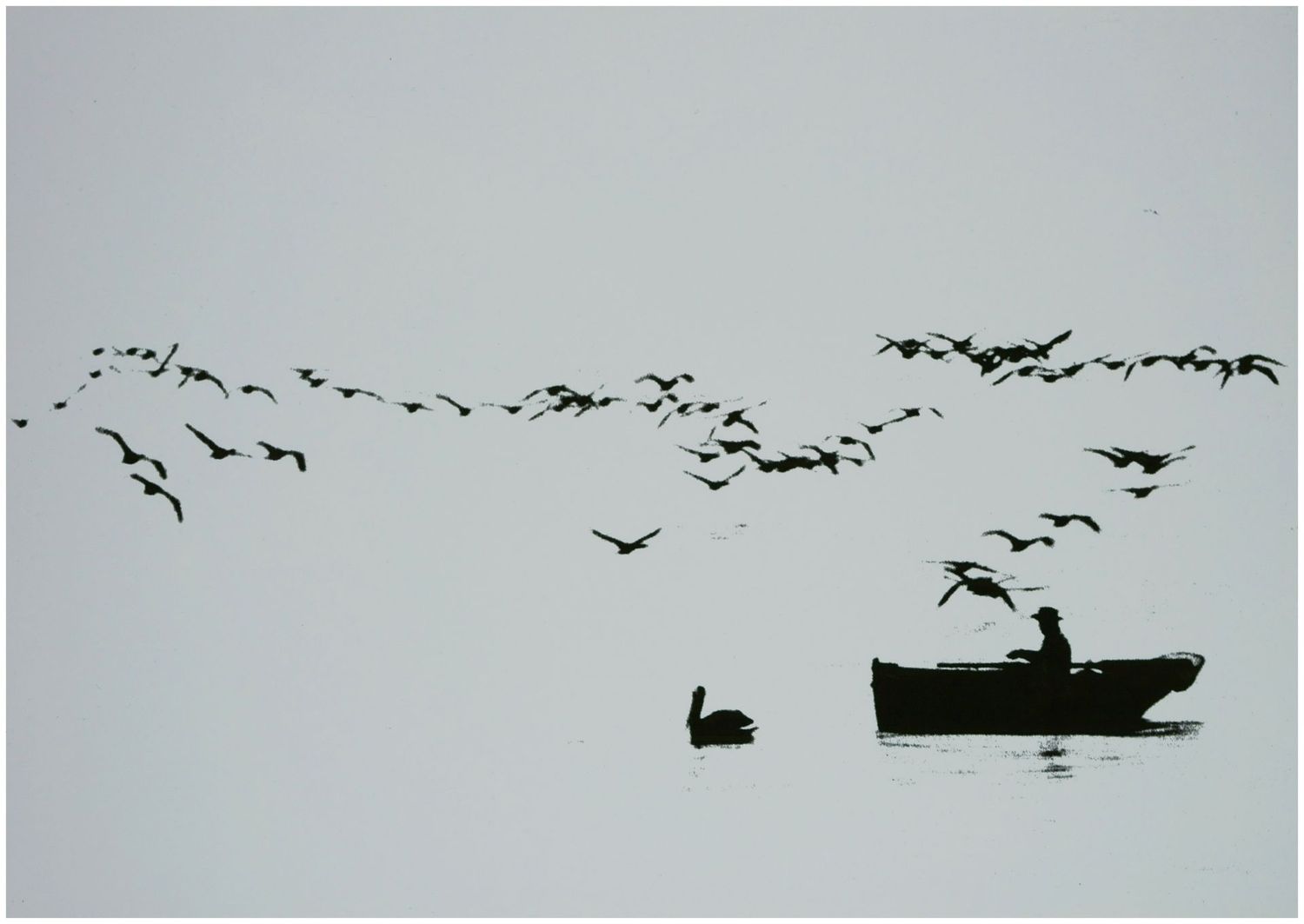 Moses, Stefan (1928 - 2018), Rowers with Birds, c. 1960