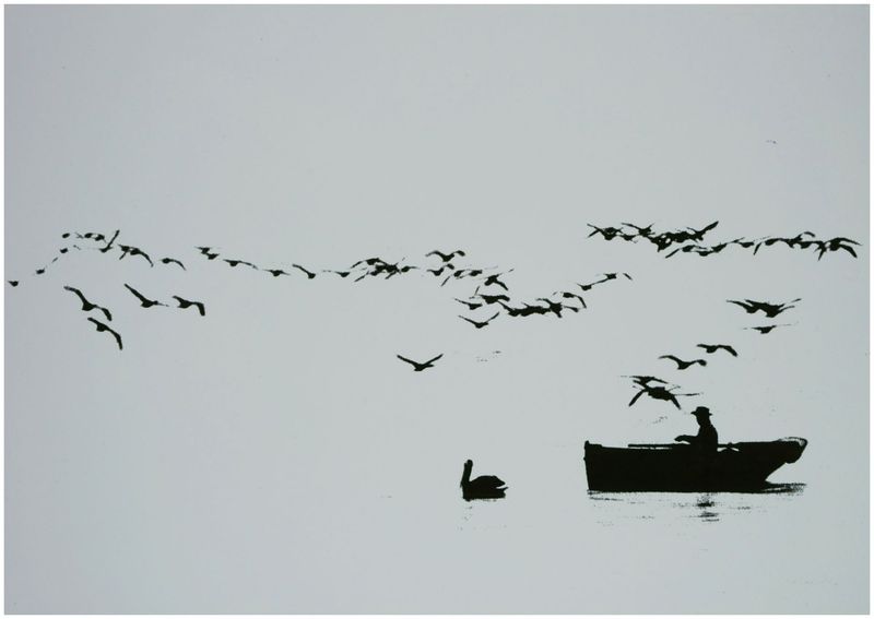Moses, Stefan (1928 - 2018), Rowers with Birds, c. 1960