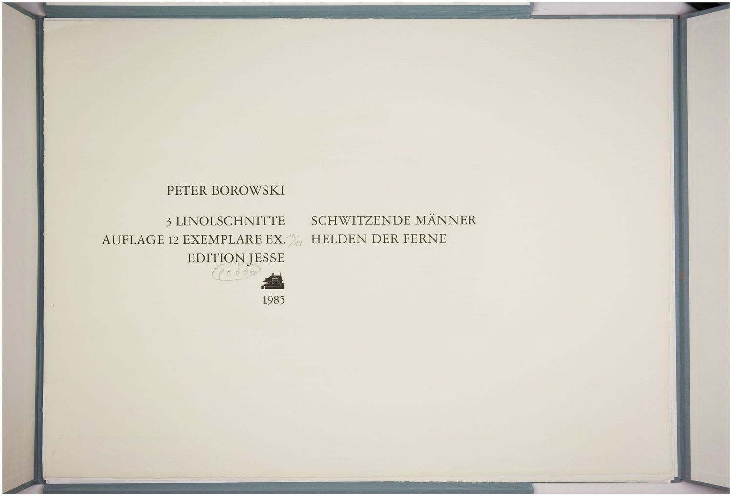 Borowski, Peter, Schwitzende Männer / Helden der Ferne, 1985