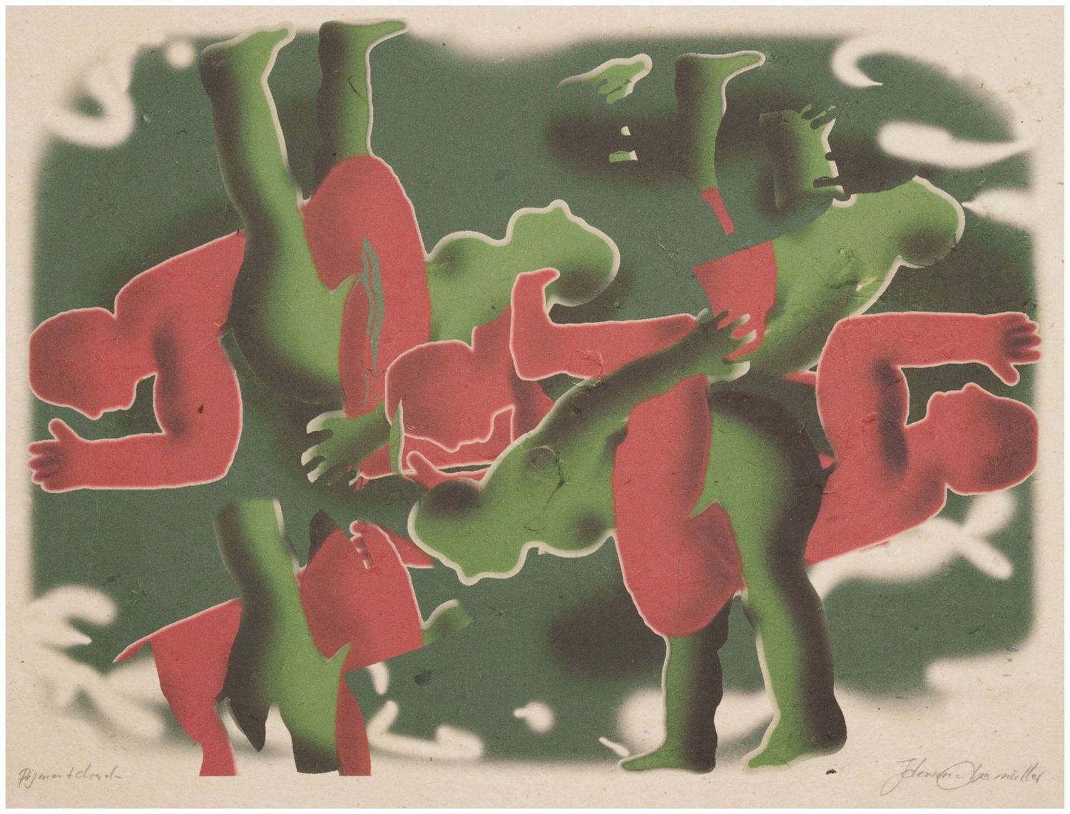 Obermüller, Johanna  (*1938), Verschränkte Figuren, um 1985