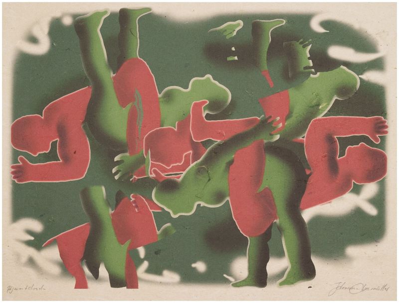 Obermüller, Johanna  (*1938), Verschränkte Figuren, um 1985