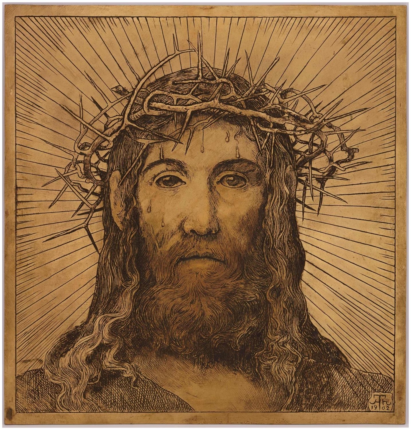 Thoma, Hans (1839-1924), Christus mit Dornenkrone, 1902